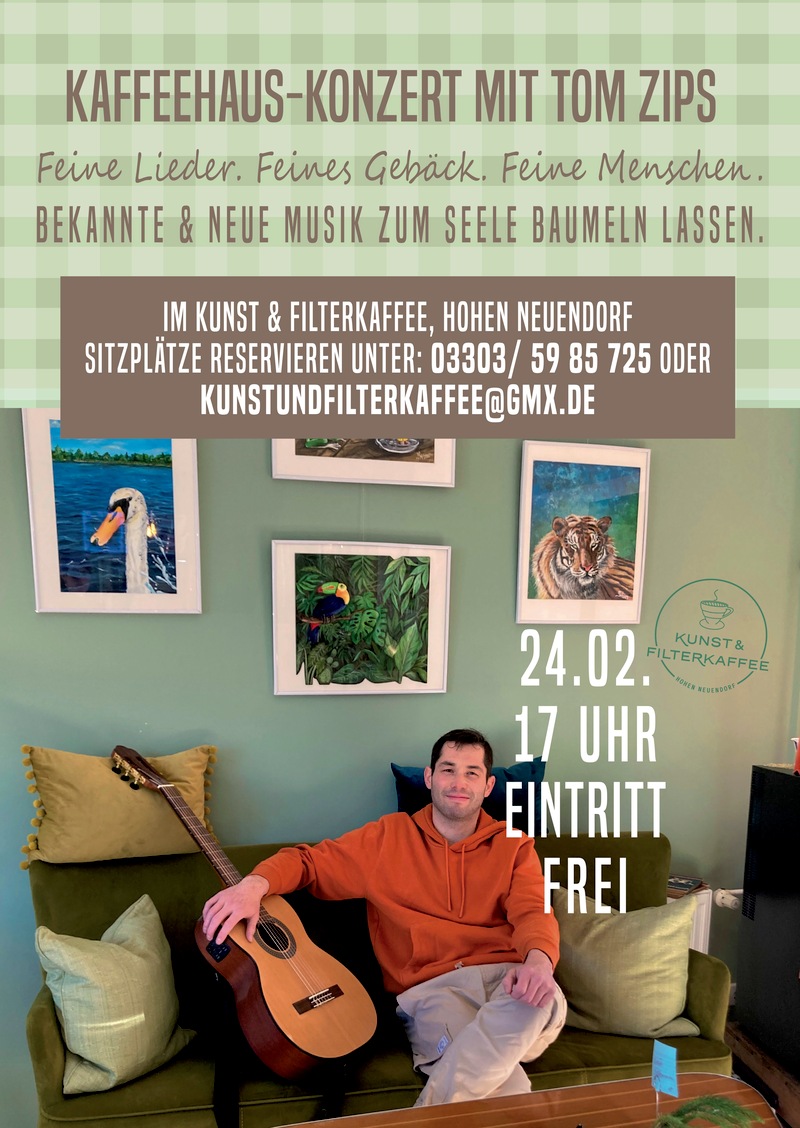 Kaffeeaus-Konzert mit Tom Zips, Birkenwerder