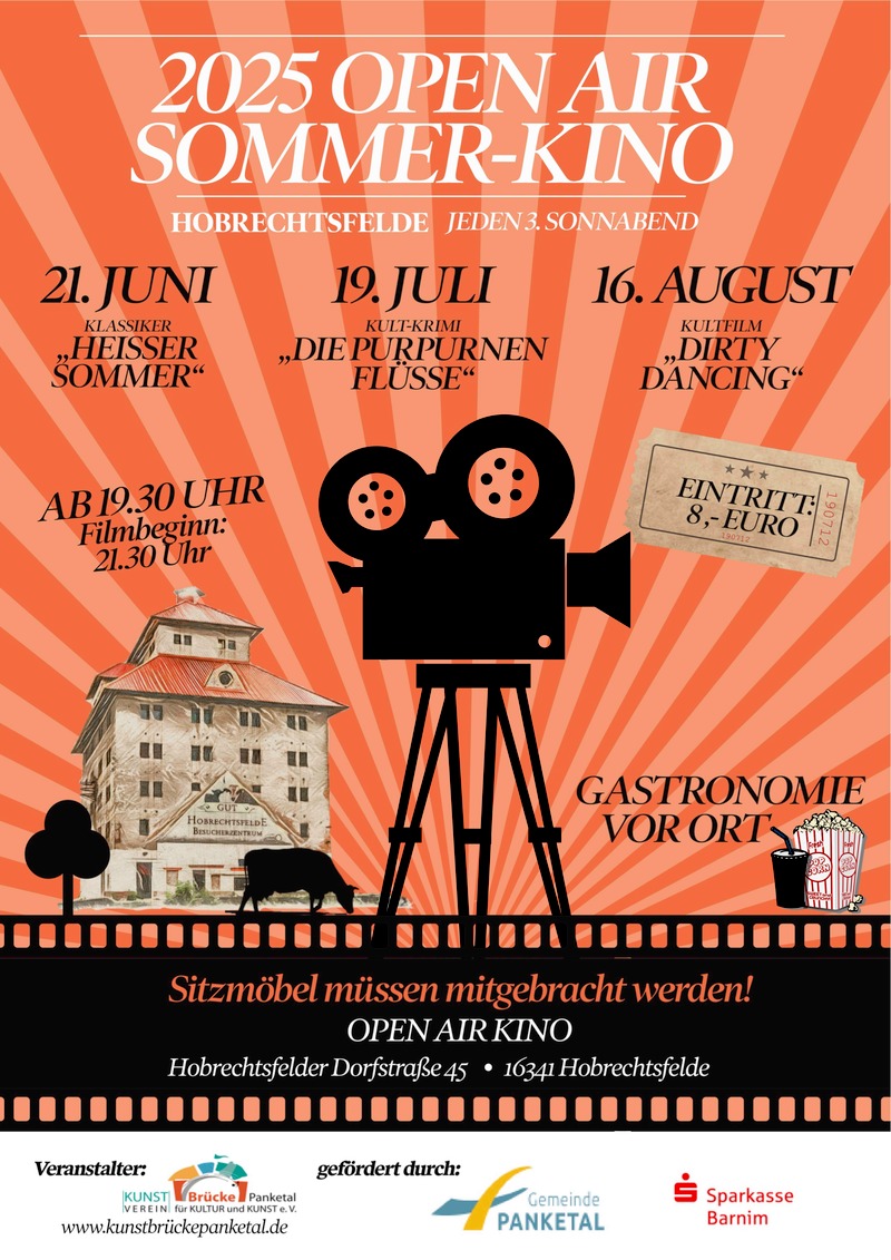 Saisonstart im Open Air Sommerkino Hobrechtsfelde, Birkenwerder Saisonstart im Open Air Sommerkino Hobrechtsfelde, Birkenwerder