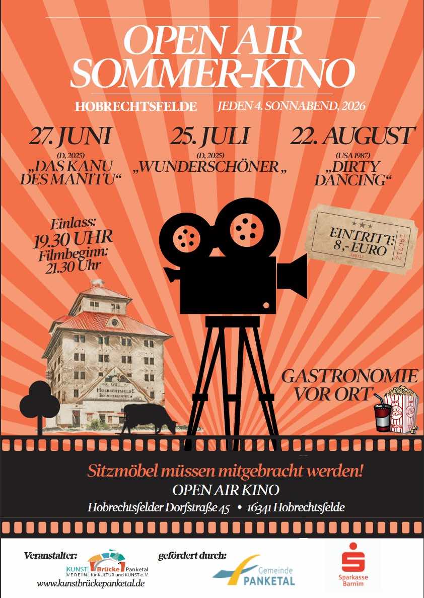 Sommerkino Hobrechtsfelde startet mit „Das Kanu des Manitu“, Birkenwerder Sommerkino Hobrechtsfelde startet mit „Das Kanu des Manitu“, Birkenwerder